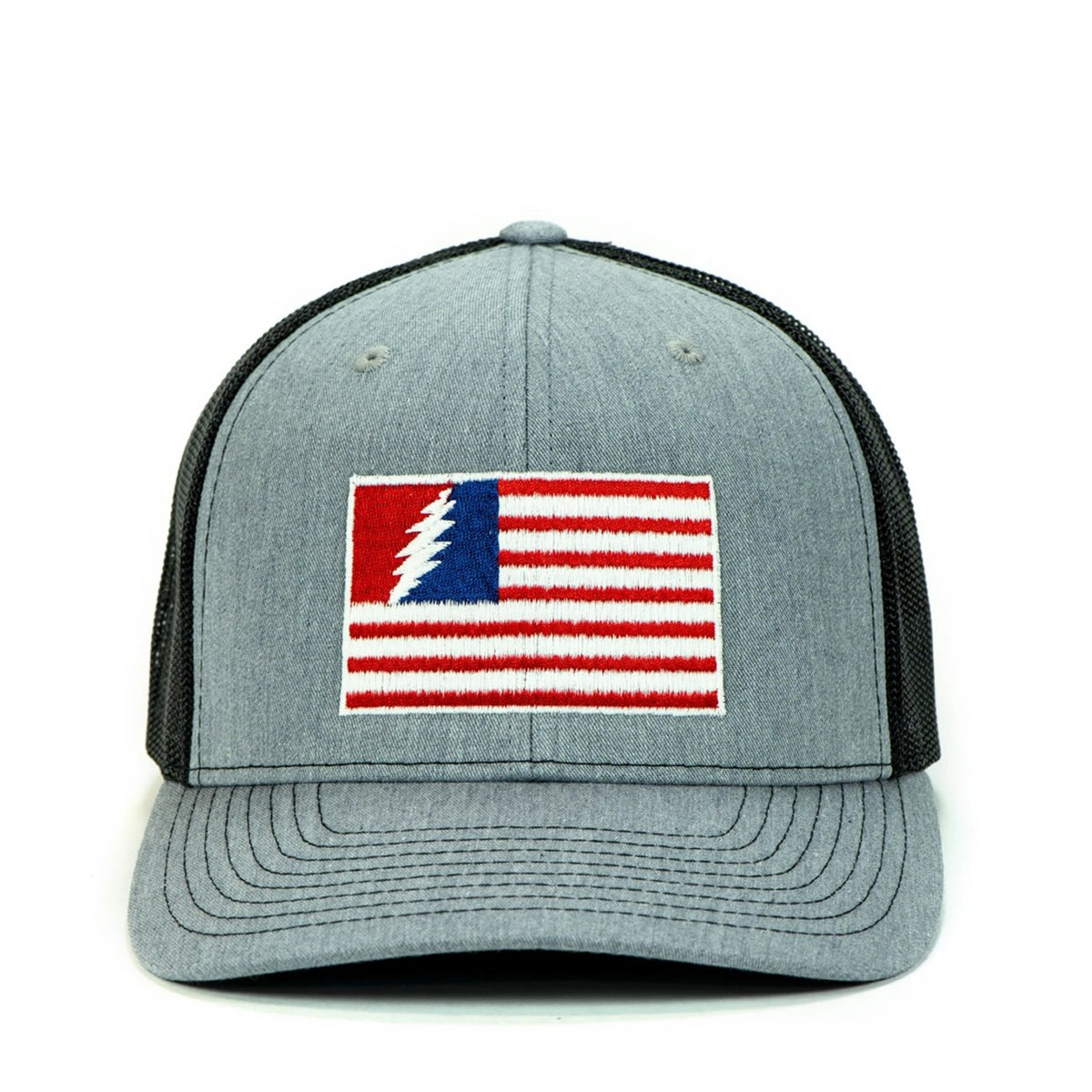 The In Snapback Trucker Grey Glow Flag Heather PHD – Dark Bolt Hat