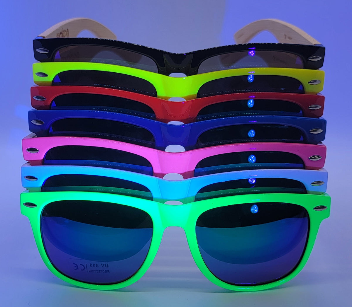 Hot Pink Bamboo Donut Frame Sunglasses Jamizon