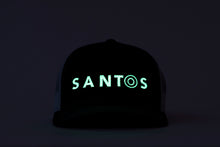 Phish S.A.N.T.O.S.  Black and White Glow Five Panel Snapback