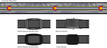 Colorado Mountains Adjustable Belt with Bottle Opener Buckle