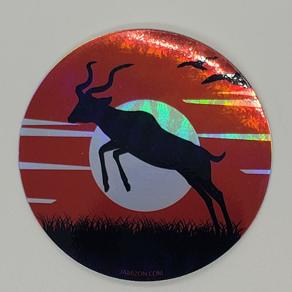 Antelope Donut Sunset Holographic Sticker