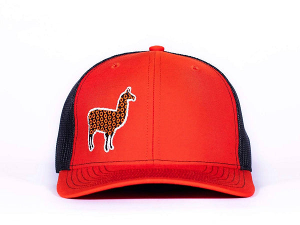 Phish Llama Orange and Black Glow in the Dark Snapback Trucker Hat