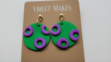 Handmade Mexico Ultra Violet Donut Earrings