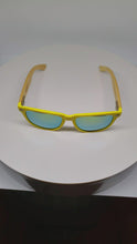 Yellow Hand Burned Bamboo Donut Frame Polarized Sunglasses