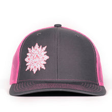 Phish Seven Below Snowflake Glow In The Dark Neon Pink and  Dark Grey Snapback Trucker Hat